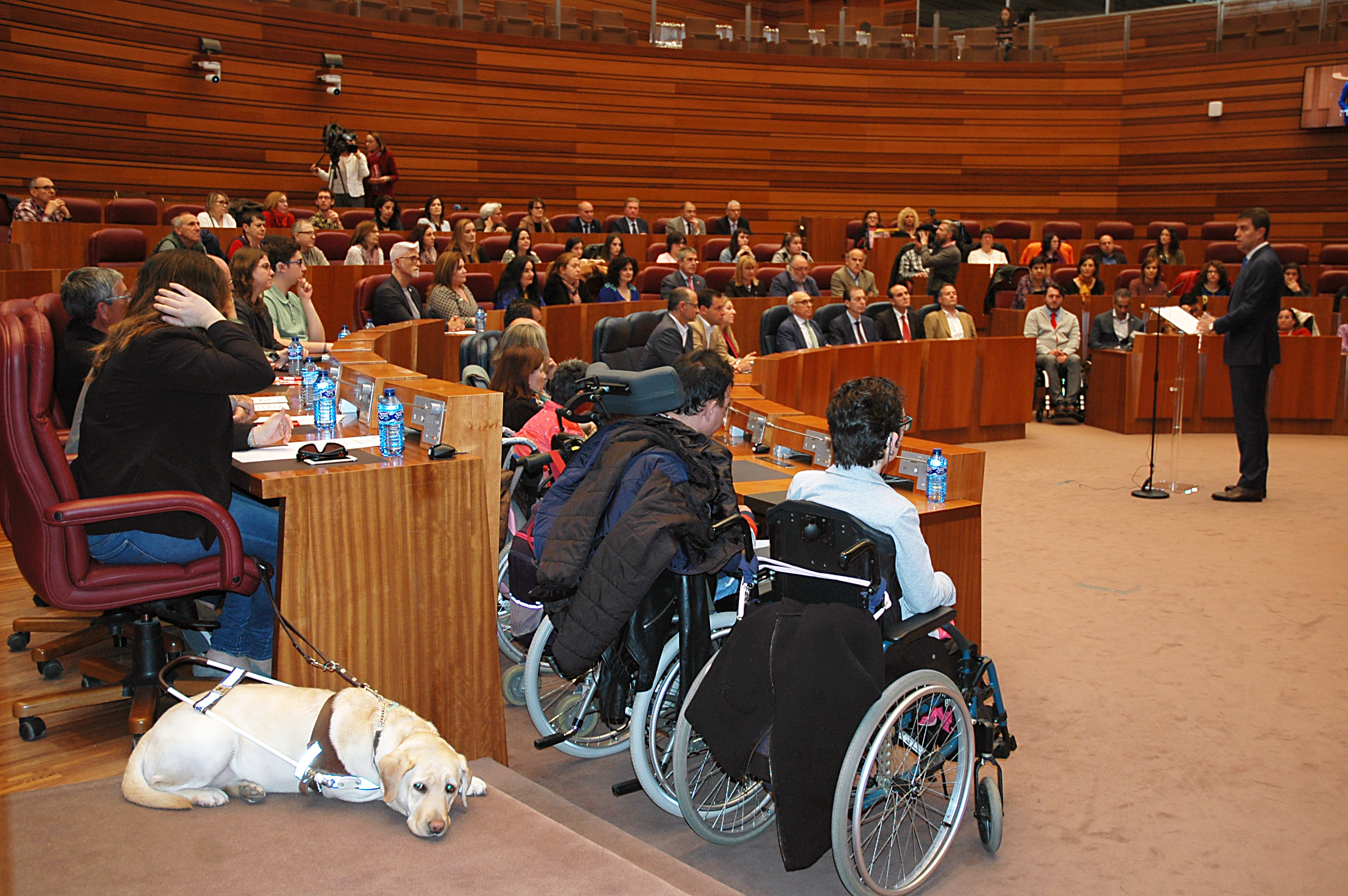 junto al presidente del CERMI Castilla y León, Juan Pérez Sánchez, el acto conmemorativo del Día Nacional de la Convención Internacional sobre los Derechos de las Personas con Discapacidad 2